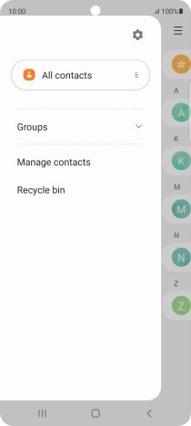 Press Manage contacts.