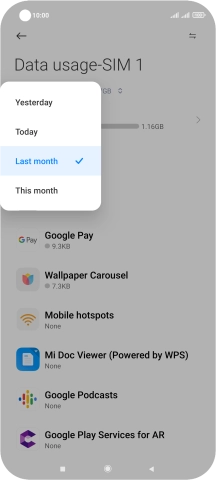 Press the required setting. Press the required setting.