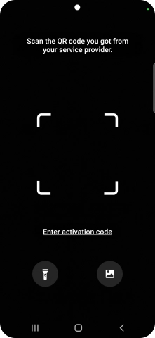 Place the QR code you've received inside the phone camera frame to scan the code. If you’ve deleted your eSIM, you can re-add it using your existing QR code. If you’re having problems, see our FAQ.