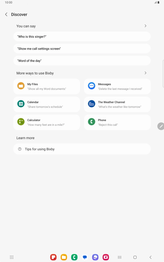 Press You can say for more examples.