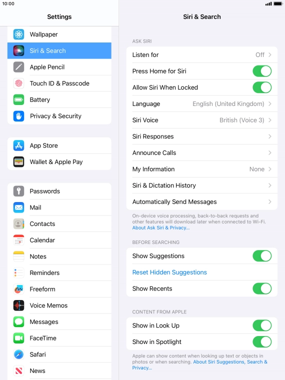 Press Listen for. Press Listen for.