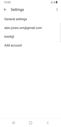 Press the required email account. Press the required email account.