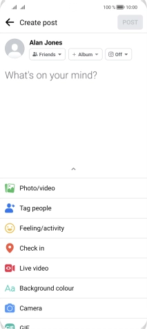 Press the text input field.