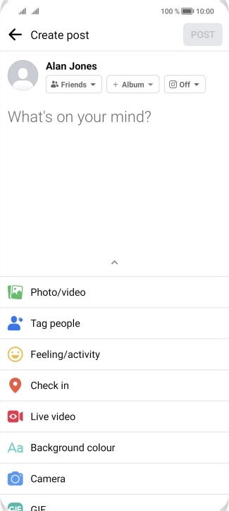 Press the text input field.