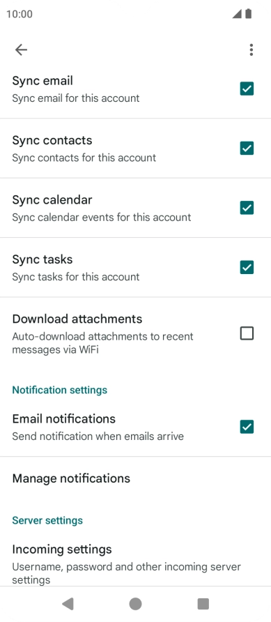 Press the field next to 
