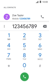 Key in the required number and press the call icon.