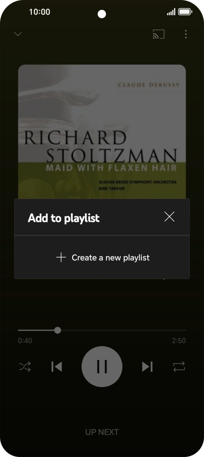 Press Create a new playlist.