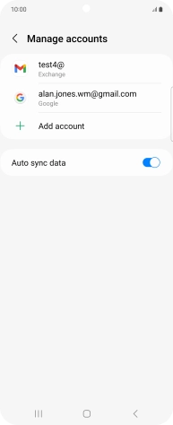 Press the required email account.