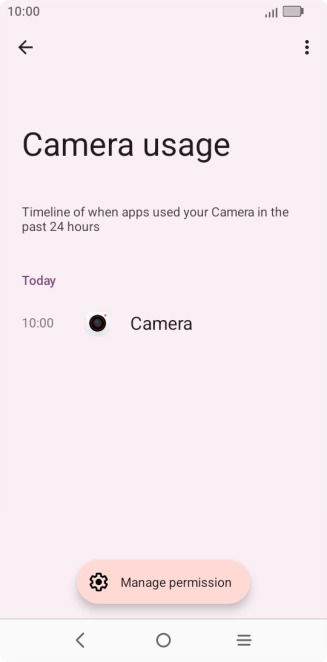 The total app activity for the selected phone function is displayed.