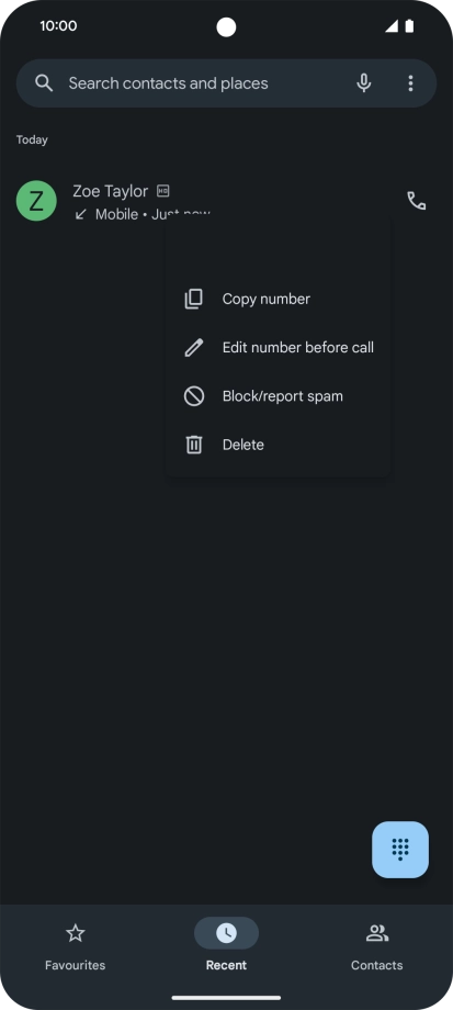 Press Block/report spam.