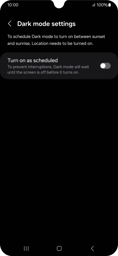 Press the indicator next to 