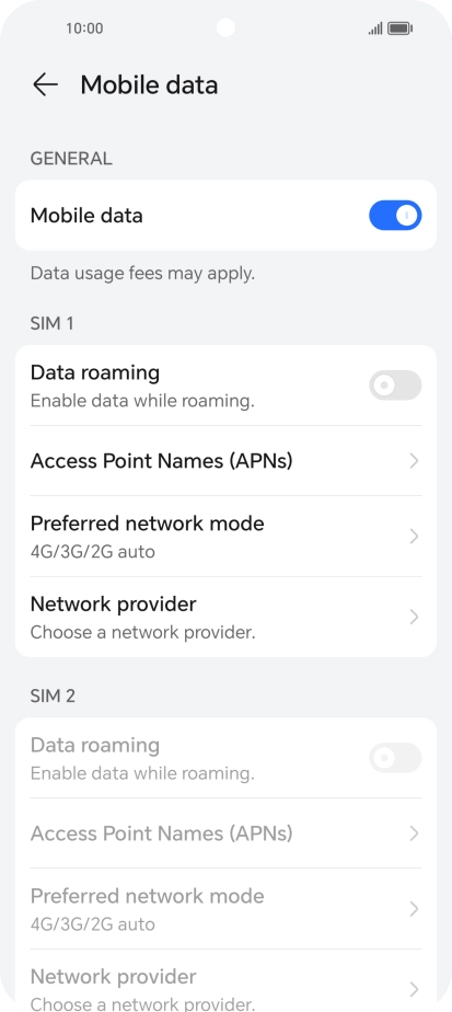 Press Preferred network mode. Press Preferred network mode.