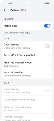 Press Preferred network mode. Press Preferred network mode.