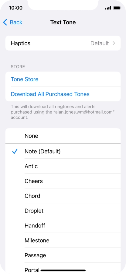 Press the required message tones to hear them.