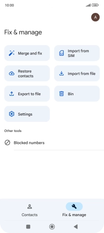 Press Import from SIM.