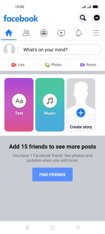 Press the text input field.