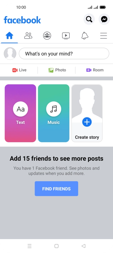 Press the text input field.