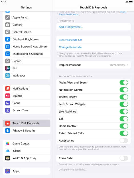Press the indicator next to Press the indicator next to