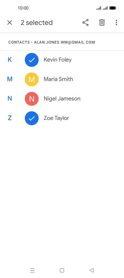 Press the menu icon.
