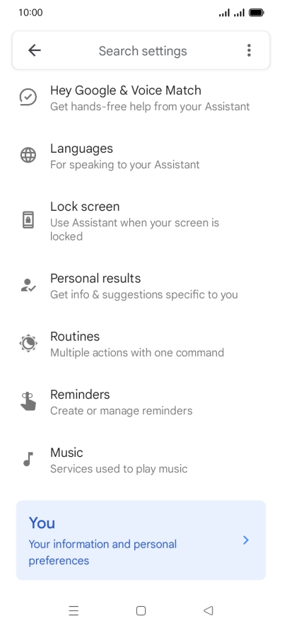 Press Hey Google & Voice Match.