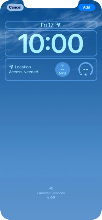 To customise the way the lock screen date is displayed, press the date widget and follow the instructions on the screen to select the required widget display mode.