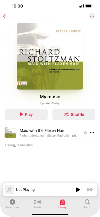 Go to the required category or playlist and press the required audio file. Go to the required category or playlist and press the required audio file.