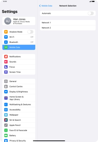 If you turn off the function, press the required network. If you turn off the function, press the required network.