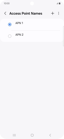 Press the field next to the data connection to activate it. Press the field next to the data connection to activate it.