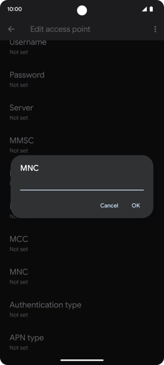 Key in 15 and press OK.
