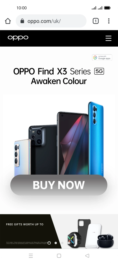 Press the menu icon. Press the menu icon.