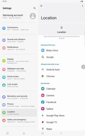Press the required app.