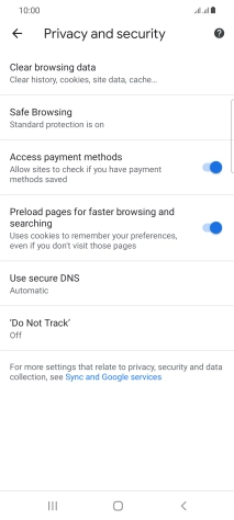 Press Clear browsing data.