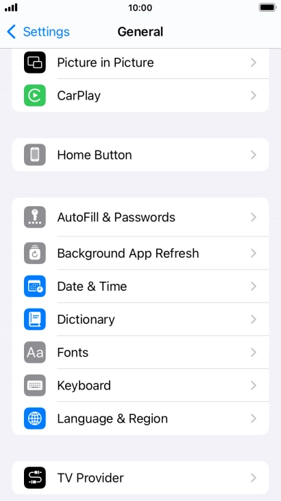 Press Language & Region.