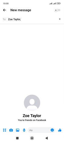 Press the text input field.