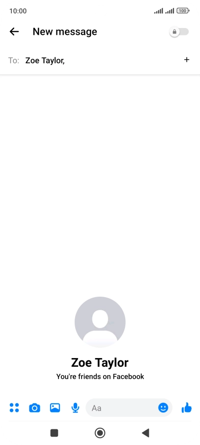 Press the text input field.