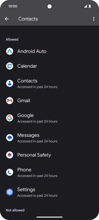 Press the required app.