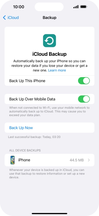 Press the indicator next to 