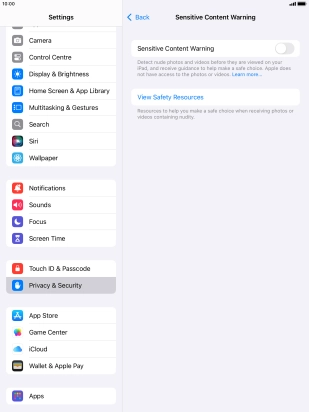 Press the indicator next to 