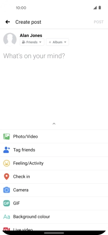 Press the text input field.
