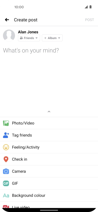 Press the text input field.