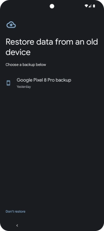 Press the required backup and your phone restores the content of the selected backup. Subsequently, follow the instructions on the screen to set up your phone and prepare it for use.