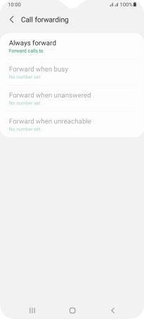 Press the required divert type.