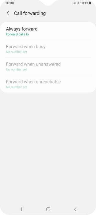 Press the required divert type.