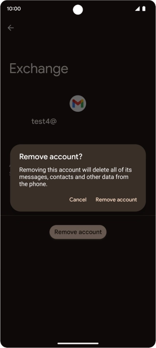 Press Remove account.