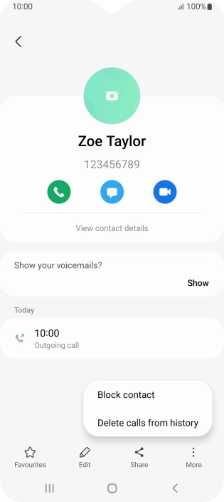 Press Block contact.