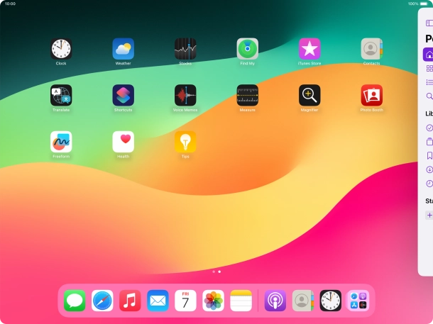 Press the required app. Press the required app.