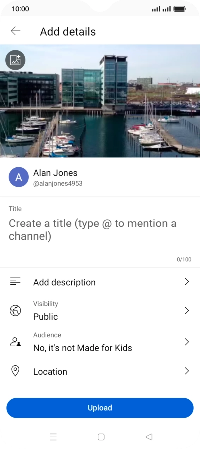 Press the field below 