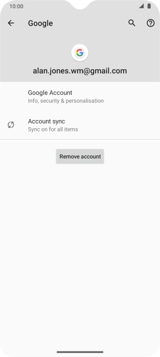 Press Account sync.