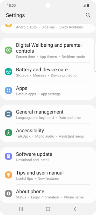 Press Software update. Press Software update.