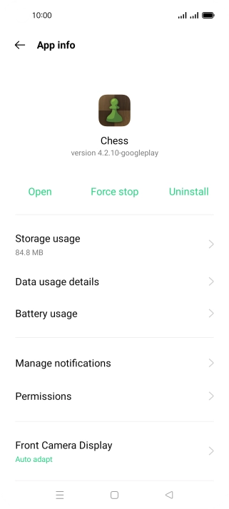 Press Storage usage.